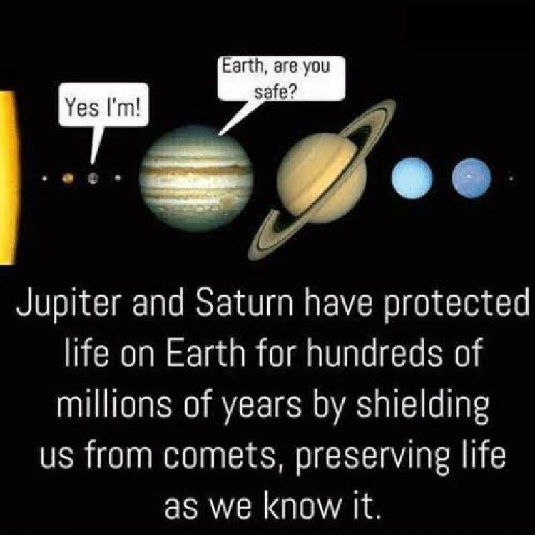 Jupiter and Saturn Protects Earth.