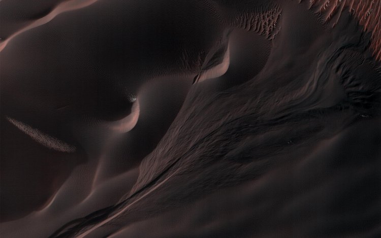 Sand dunes of Matara Crater on Mars