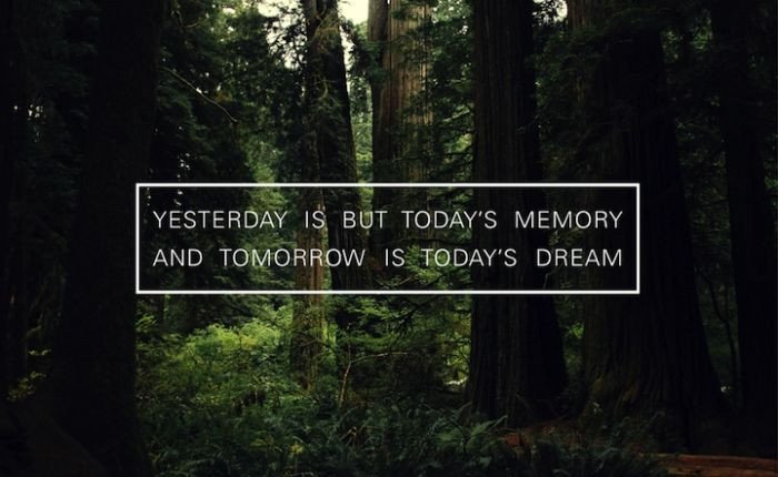 Yesterday Is But A Memory!