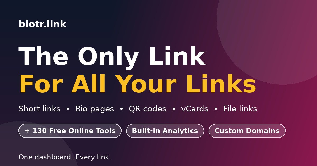 One Link for Everything: How Biotr.link Combines Link Management with 130+ Free Online Tools